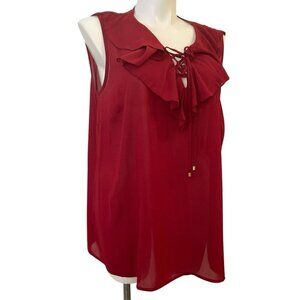 Signature Collection PLUS Size 2X Corset Ruffle Tank Top Flowy Summer Spring
